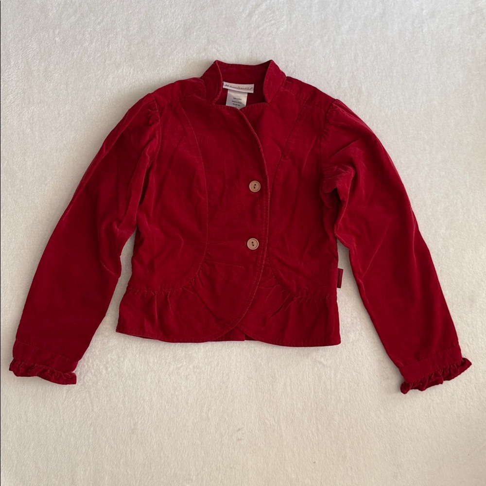 American Girl | Corduroy Blazer Jacket Photographer Outfit Just Like You Red 10